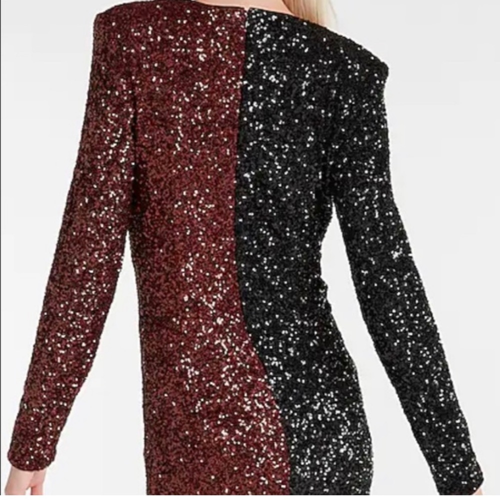 Express Special Edition Sequin Color Block Mini W… - image 2